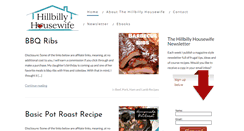 Desktop Screenshot of hillbillyhousewife.com